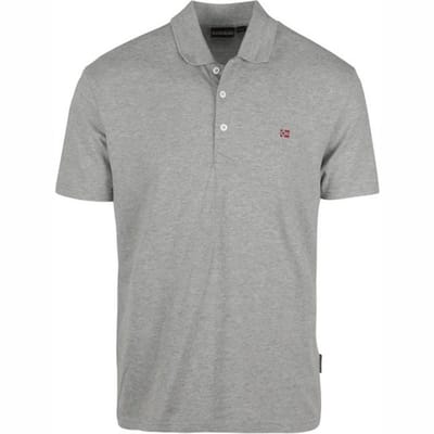 Polo Napapijri Men Ealis SS 1 Medium Grey Melange-S
