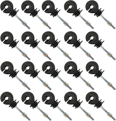 20PCS Elektrische Fencing Ringisolatoren voor Houten Palen, Weerbestendig en Geschikt voor Kleine Dieren