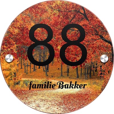 Rond plexiglas huisnummerbordje 20cm en 5mm dikte. Model nr 2024. Huisnummerbord, naambordje voordeur, naambordjes, huisnummer bordje, naambordje huis, huisnummerbordjes, naambord, naam bordjes, naamplaatje, naamborden, unieke naambordjes voordeur