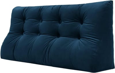 Rugkussen voor Bed, Lang Wandkussen, Groot Hoog Kussen voor Lekkend, Nek- en Lendensteun, Wasbare Fluwelen Hoes, 120 cm