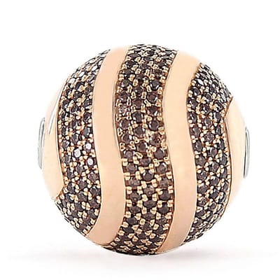 Luna-Pearls - 656.0918 - Sieradensluiting - Dames - 925er Zilver roséve Roségouduld - Zirkonia - 17mm