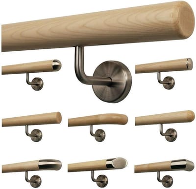 Houten Trapleuning - Houten Handvat - Veilig Trap Lopen - Radius Gefreesd - 150 cm - Esdoorn