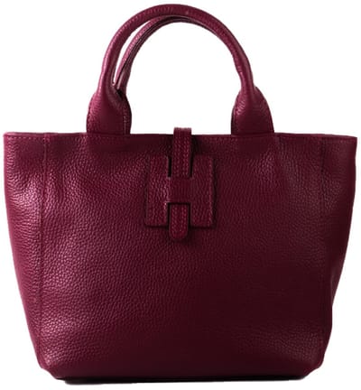 Echt lederen handtas Kyra - Made in Italy - Bordeaux rood