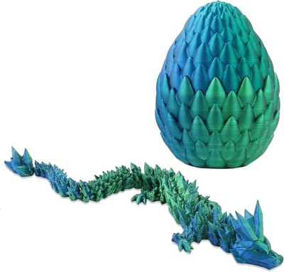 Mysterieuze 3D Geprinte Draak in Ei van 30 cm voor Kantoor en Huisdecoratie, Perfect als Cadeau voor Kinderen