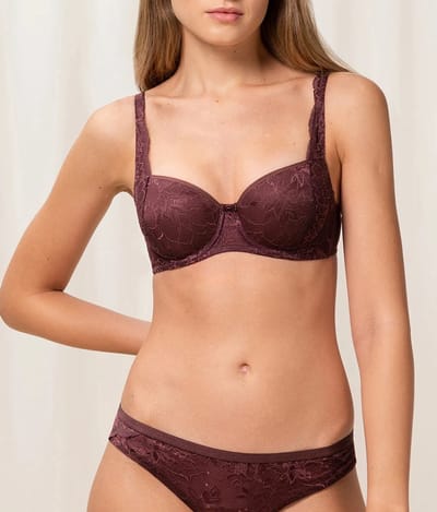 Triumph BH Amourette Charm T WHP02 - Decadent Chocolate - kanten Beugel bh voorgevormd - 85B