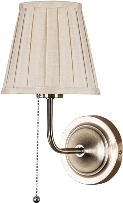 LED Wandlamp - Woonkamerlamp Metaal - Sfeerverlichting Creëren - Brons en Beige - 16x32x23 cm