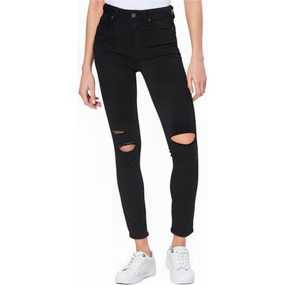 PAIGE Margot Ankle Black Anchor Destructed Maat: W24 | Slim Jeans Outlet | Dames | Zwart
