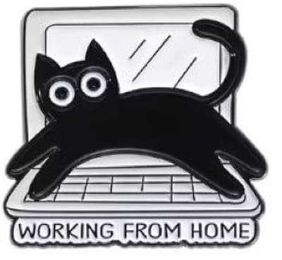 Pin Broche - enamel pin - kledingspeld - Working from home