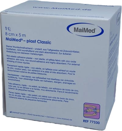 Maimed-plast Classic pleister op rol - 8cm x 5 m