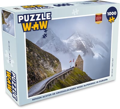 Puzzel Bergen achter de Grossglockner Hoge Alpenweg in Europa - Legpuzzel - Puzzel 1000 stukjes volwassenen