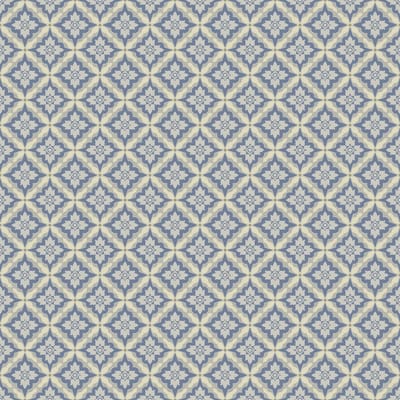 Duro Vliesbehang 516-04 - Gammalsvenska klassiker - Klassiek Blauw - 53cm x 10.05m