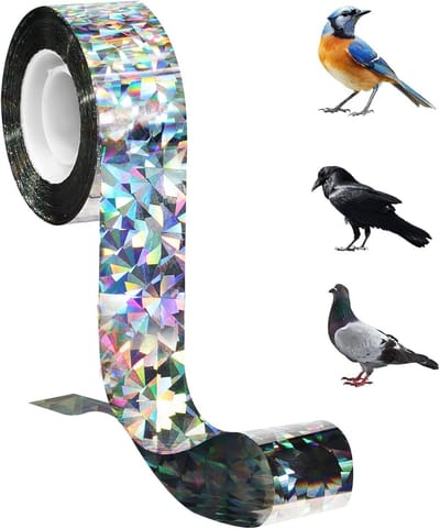 Reflecterende Vogelafschrikband van 80 meter, Dubbelzijdige Holografische Tape voor Tuinen, Vogelwering en Dierenafschrikking