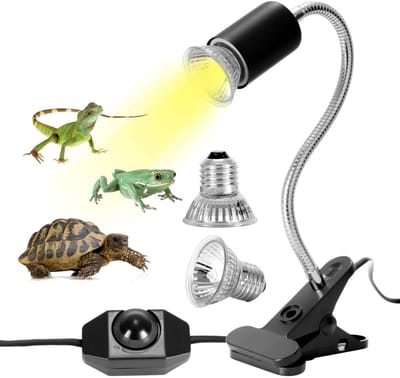 TOVBMUP Reptielen warmtelamp - UVA-lamp - UVB-lamp - 25 W - 50 W - 360 rotatie - voor reptielen, hagedissen, slangen, kameleons