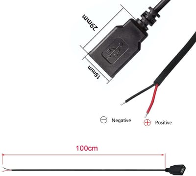 Dailygoody - 5x USB Sockets Pigtail Kabel 1 Meter - DIY Oplossing voor USB Apparaten