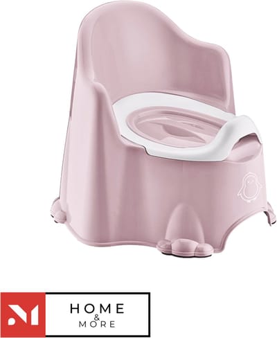 Kinder plaspotje - Hoge rugsteun - WC potje met deklseltje - Zindelijkheid trainen - Binnenpot Uitneembaar - Makkelijk schoonmaken - Kleur Roos
