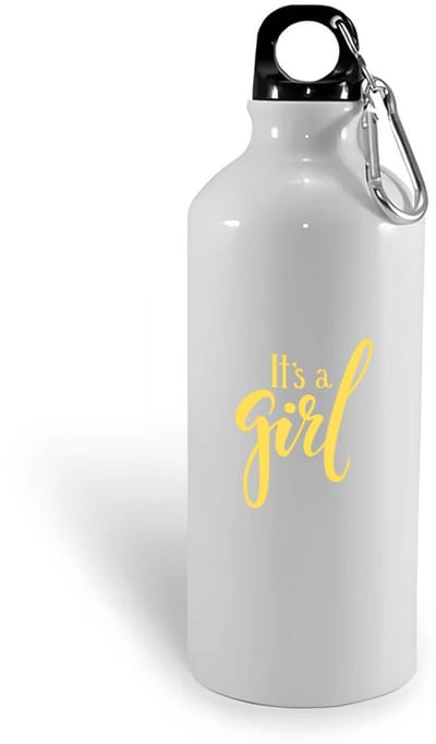 Hacebo® - It's a Girl waterfles - Baby - Kersverse ouders - Geboorte kraamcadeau meisje - babyshower - water fles - 400ML