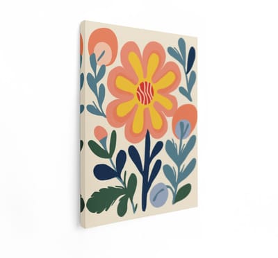 Artaza Canvas Schilderij Bloemen - 30x40 cm - Wanddecoratie Abstract - Muurdecoratie Boho - Schilderijen Op Canvas Kleurrijk