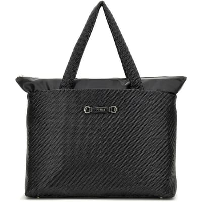 GUESS Reistas Shopper met laptopvak Francy Travel Weekender Bag Black Zwart