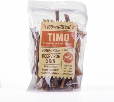 Timo Hert/Reehuid 200 g - Hondensnacks - 15 cm