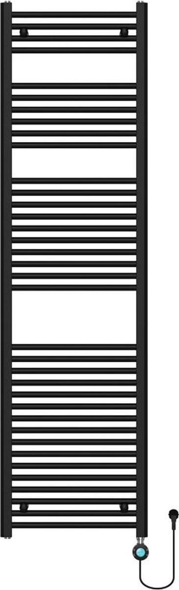 ELEKTRISCHE HANDDOEK RADIATOR MET SMART WIFI - LYDIA 180X50 CM MAT ZWART 769 WATT