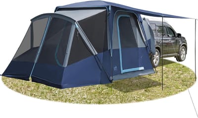 SUV Tent - Autotent Kampeertent - Gezinscamping Outdoor - Met Schermveranda Luifel - 13x10 ft - Blauw