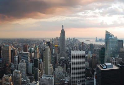 Fotobehang New York City Empire State Building | XL - 208cm x 146cm | 130g/m2 Vlies