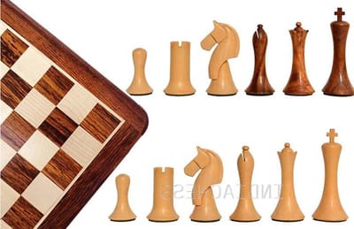 Schaken Houten Stukken - Strategie Spel - Hobby Spel - Handgemaakt Luxe Set - 95 cm Koning - Houtkleurig