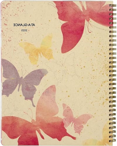 Wekelijkse Maandplanner - Agenda Planner - Afspraken Plannen - Vlinder en Kleur Ontwerp - 8.5 x 11 inch - Multicolor
