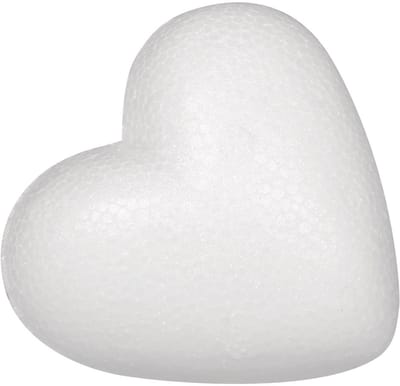 Piepschuim Hartje - 1x - 5 cm - knutselvorm/figuur - hobbyartikel