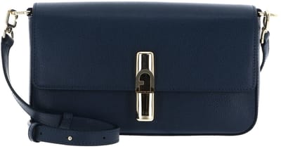 FURLA Leren schoudertas Iride Crossbody Bag Grigio Blu blauw