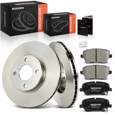 Frankberg 2x remschijven 4x remblokken vooras voor Nissan