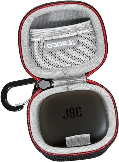 Zwarte beschermhoes voor JBL Wave Flex, Tune Buds 2 en Live Pro 2 - Ideaal voor draadloze Bluetooth oordopjes, schokbestendig en stijlvol ontwerp