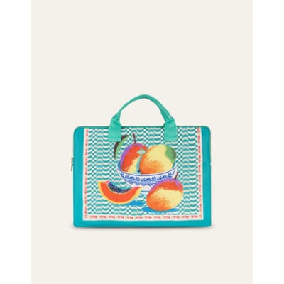 Oilily laptoptas met laptopvak Loulou Laptop Sleeve Deep Green groen