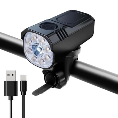 VHV Fietsverlichting Set LED - Fietsverlichting - Fietslampjes Voorlicht - Fietslamp USB Oplaadbaar - MTB & Racefiets Verlichting - Waterdicht Fietslicht