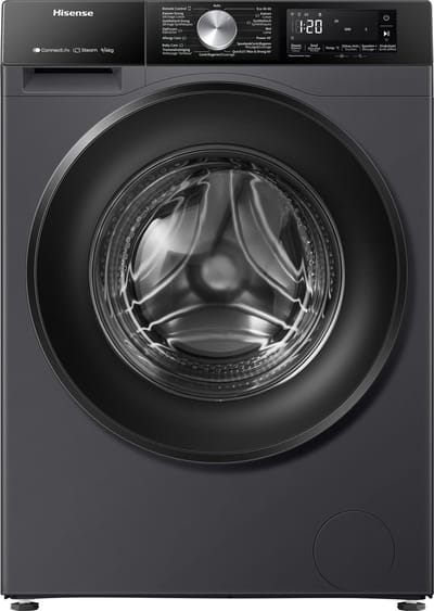 Hisense WD3S9043BB3 - Was-droogcombinatie - Energieklasse A (-30%) - 9 kg wassen / 6 kg drogen - 1400 toeren - Connectlife WiFi - Stoomfunctie - LED display - Inverter motor - Zwart