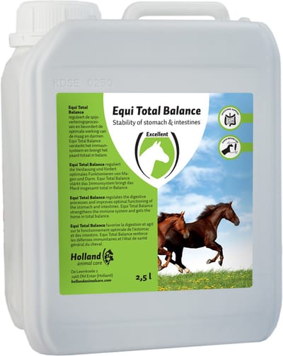 Excellent Equi total balance - 2.5 liter - Bevordert een optimale werking van maag en darmen en ondersteund het immuunsysteem - Geschikt voor paarden - Met pomp