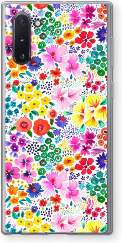 Case Company® - Hoesje geschikt voor Samsung Galaxy Note 10 hoesje - Little Flowers - Soft Cover Telefoonhoesje - Bescherming aan alle Kanten en Schermrand