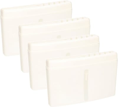 Excellent Houseware Radiator bak - 4x - waterverdampers/luchtbevochtigers - wit - kunststof - 19 x 13 cm