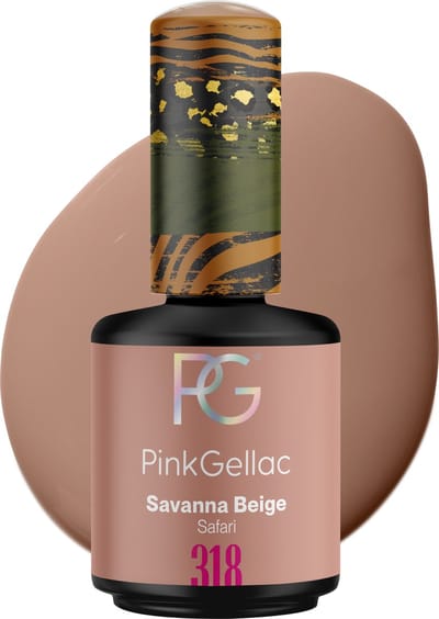 Pink Gellac Gellak - 318 Savanna Beige 15ml - Beige Gel Nagellak - Gellac - Gel Nagels Producten