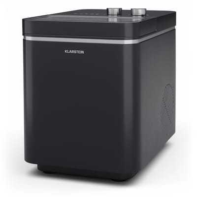 Klarstein IJsblokjesmachine Icecraft Ice Cube Maker - 12 kg per dag - 2 Maten - Automatische reiniging - IJsblokjesmaker - 150 W - Zwart - voor Bar voor Thuis - LED IJsschep - voor Keuken - Ice Maker - IJsmaker - Eismaschine