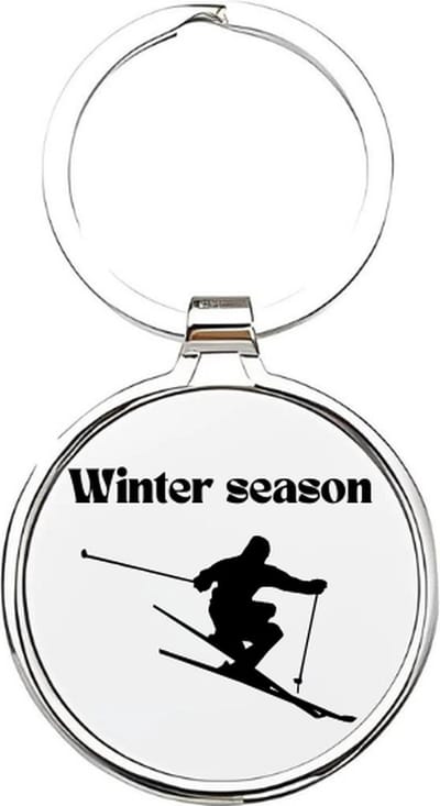 Akyol - wintersport Sleutelhanger - Wintersport - wintersport liefhebbers - skien - wintersporten - sporten - sport - snowboarden - wintervakantie - snowboard - ski's - piste - extreme sport - apres ski - ski - skiers - snowboarders - 4 x 7,5 CM