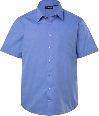 Men Plus - Heren - Zakelijk overhemd korte mouwen EasyCare kentkraag comfort fit - Lichtblauw - Maat 3XL