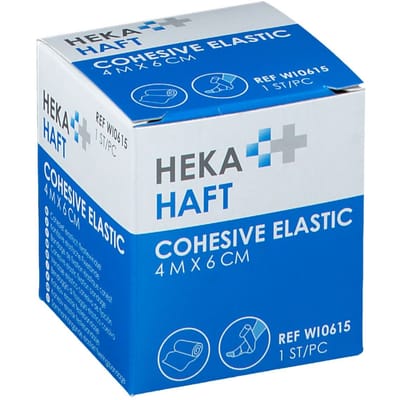 Heka haft - Zelfklevend windsel - Cohesive windsel - 4 m x 6 cm - niet-steriel - per stuk - WI0615-1