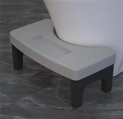 Toiletkruk Opvouwbaar - Badkamer Voetenbank - Comfort Verhogend - Ruimtebesparend Ontwerp - 7 Inch Hoog - Grijs