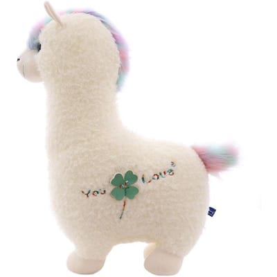 50-100CM Droom Alpaca Pluche Speelgoed Zacht Gevuld Wit Lama Alpaca's Dier Pop Kawaii Kamer Decoratie 50cm beige
