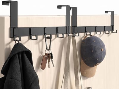 Ruimtebesparende Deurhaken voor Kleding en Handdoeken, 10 Stuks, Zonder Boren voor Keuken, Badkamer en Hal