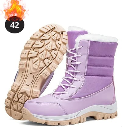 Nivard Snowboots - Sneeuwschoenen - Sneeuwboots - Dames - Wintersport - Ski - Skischoenen - Paars - 42- Laarzen