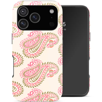 Selencia Hoesje - Geschikt voor Apple iPhone 17 Pro - Backcover - Paisley Blush