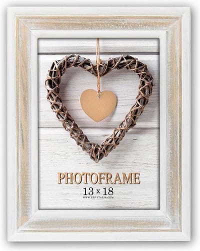 ZEP - Houten fotolijst Zacapa wit / bruin voor foto formaat 20x30 - EZ523