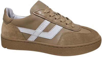 LLoyd Akari Brava Sneakers Beige Wit Leer en Suede Dames - Beige - 38